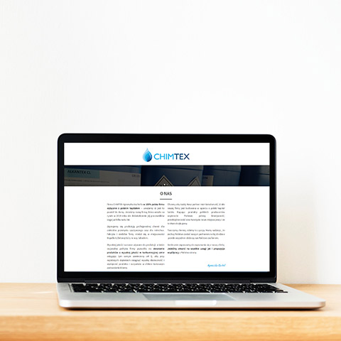 Strona internetowa dla firmy CHIMTEX